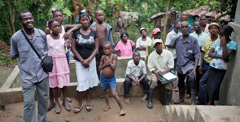 Villagers in Gens de Nantes, Haiti